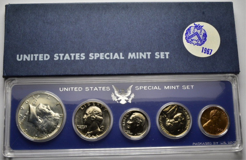 EE.UU./USA. Filadelfia. Set de 50 a 1 centavo. 1966. "Special Mint set" en estuc...