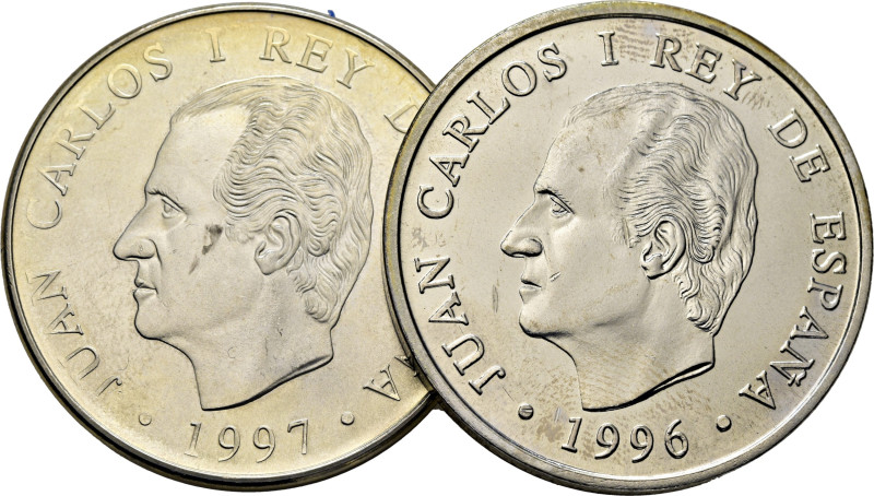 JUAN CARLOS I. La Maja vestida y Don Quijote y Sancho. 2.000 pesetas. 1996 y 199...