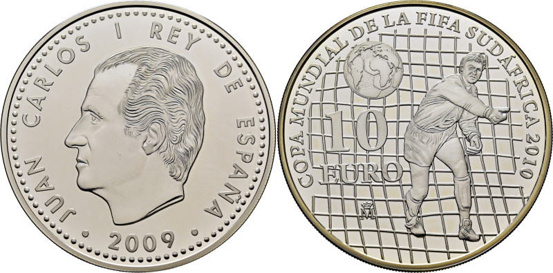 JUAN CARLOS I. Copa mundial de la Fifa Sudáfrica 2010. 10 €. 2010. En su caja y ...