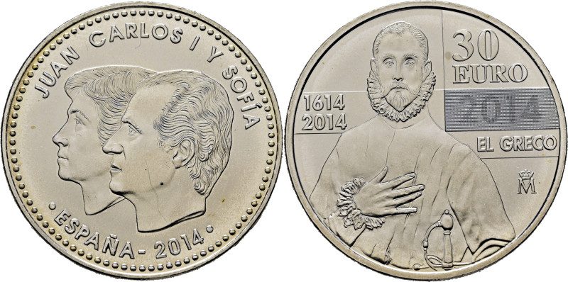 JUAN CARLOS I. El Greco cuatrocientos años 1614-2014. 30 euros. 2014. En su estu...