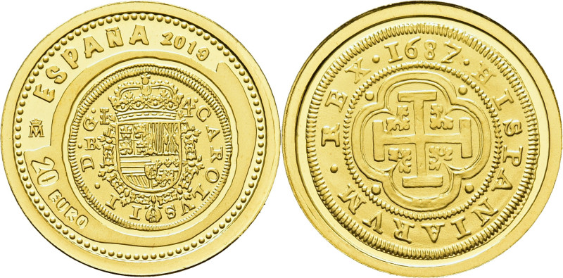 FELIPE VI. Joyas numismáticas casa de Austria 2019. Escudo del ingenio 1687. 20 ...