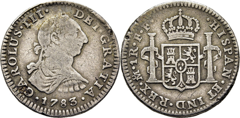 CARLOS III. Méjico. Real. 1783. FF. Cy11401. Rayita en reverso. MBC-/MBC