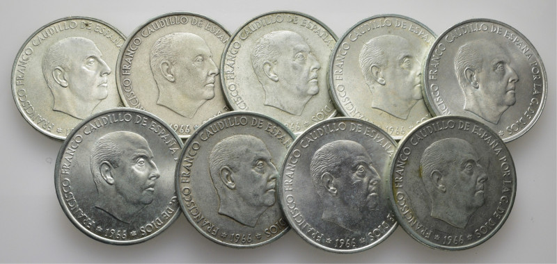 ESTADO ESPAÑOL. 100 pesetas. 1966*66 (2): *67 (2); 68 (4) y *70 (1). Cy17890, 17...