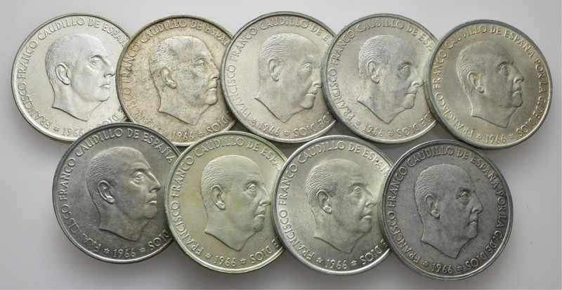 ESTADO ESPAÑOL. 100 pesetas. 1966*66 (2): *67 (2); 68 (4) y *70 (1). Cy17890, 17...