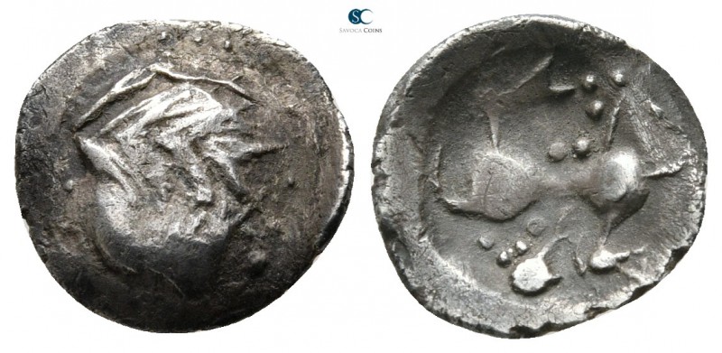 Eastern Europe. Imitation of Philip II of Macedon circa 300 BC. 
Obol AR

12 ...