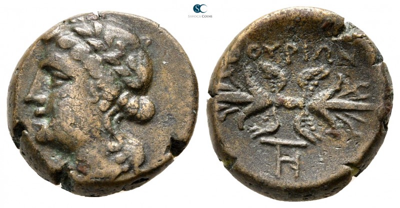 Lucania. Thourioi circa 280-213 BC. 
Bronze Æ

15 mm., 3,66 g.



very fi...