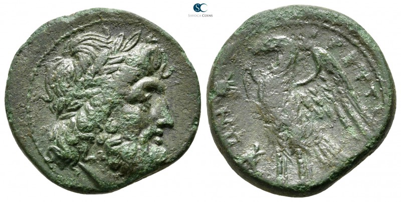 Bruttium. The Brettii 211-208 BC. 
Bronze Æ

20 mm., 5,87 g.



very fine...