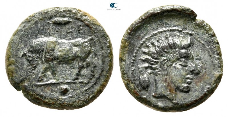 Sicily. Gela circa 420-405 BC. 
Onkia Æ

11 mm., 1,02 g.



very fine