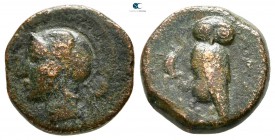 Sicily. Kamarina 420-405 BC. Tetras or Trionkion Æ