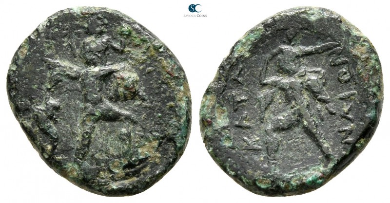 Sicily. Katane 200-100 BC. 
Bronze Æ

15 mm., 2,86 g.



very fine