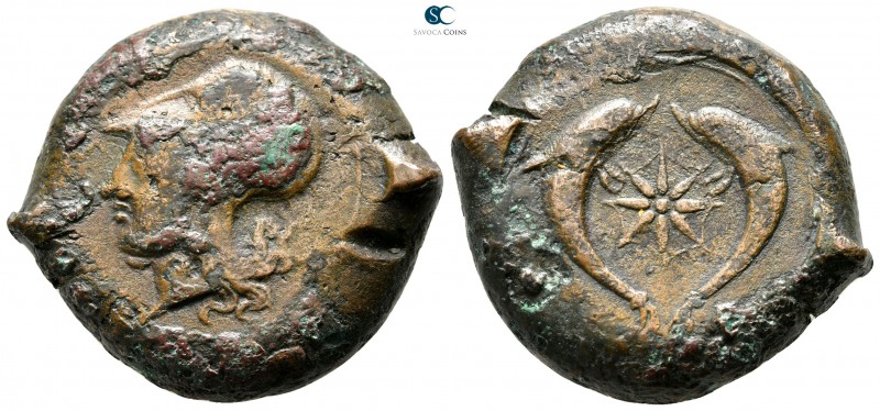 Sicily. Syracuse. Dionysios I 405-367 BC. 
Drachm Æ

33 mm., 34,61 g.



...