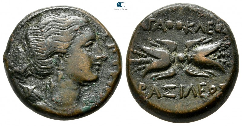 Sicily. Syracuse. Agathokles 317-289 BC. 
Bronze Æ

20 mm., 8,72 g.



ve...