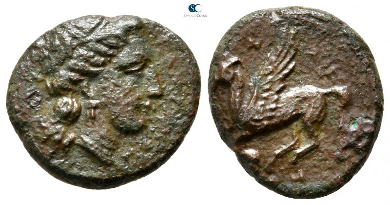 Sicily. Syracuse. Agathokles 317-289 BC. 
Bronze Æ

16 mm., 2,82 g.



ne...