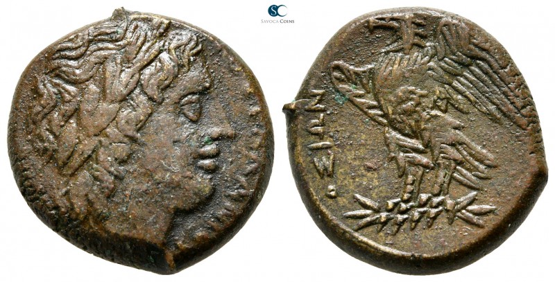 Sicily. Syracuse. Hiketas II 287-278 BC. 
Litra Æ

20 mm., 7,85 g.



goo...