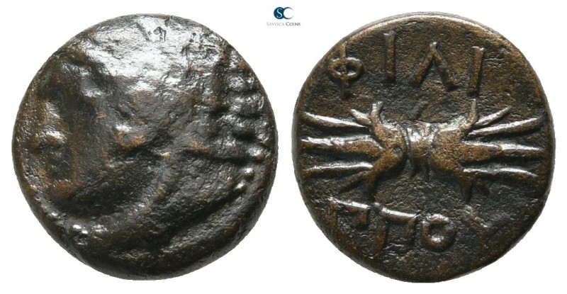 Kings of Macedon. Uncertain mint in Macedon. Philip II 359-336 BC. 
Quarter Uni...