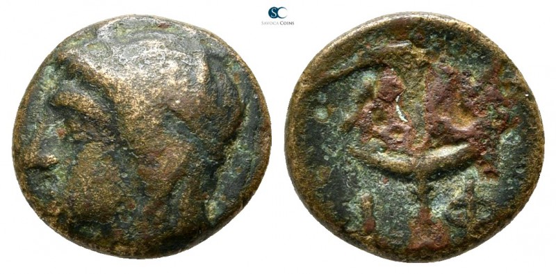 Macedon. Amphipolis 355-353 BC. 
Chalkous Æ

11 mm., 1,48 g.



fine