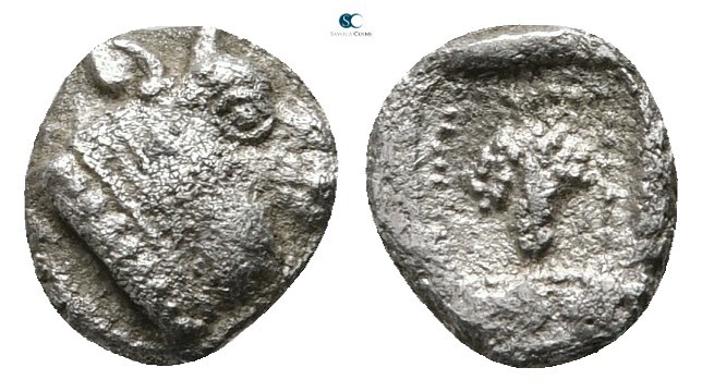 Macedon. Dikaia circa 450-420 BC. 
Hemiobol AR

7 mm., 0,32 g.



very fi...
