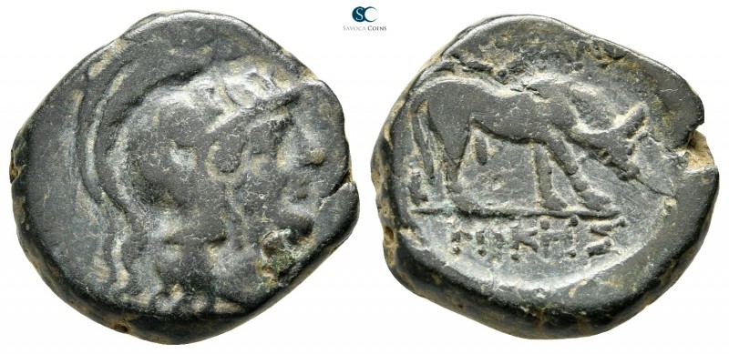 Macedon. Thessalonica 187-131 BC.
Bronze Æ

18 mm., 6,46 g.

nearly very fi...