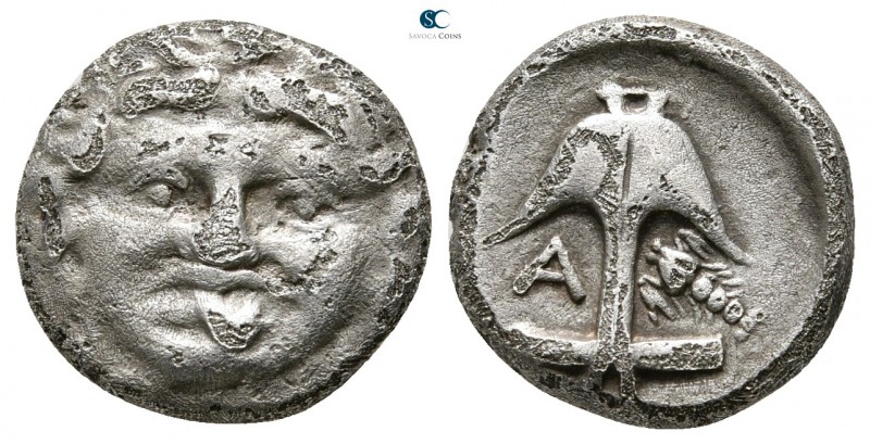Thrace. Apollonia Pontica 480-450 BC. 
Drachm AR

13 mm., 2,68 g.



very...