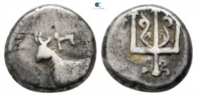 Thrace. Byzantion circa 387-340 BC. Hemidrachm AR