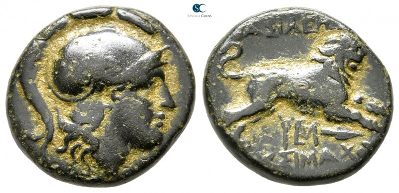 Kings of Thrace. Macedonian. Lysimachos 305-281 BC. 
Bronze Æ

17 mm., 5,22 g...