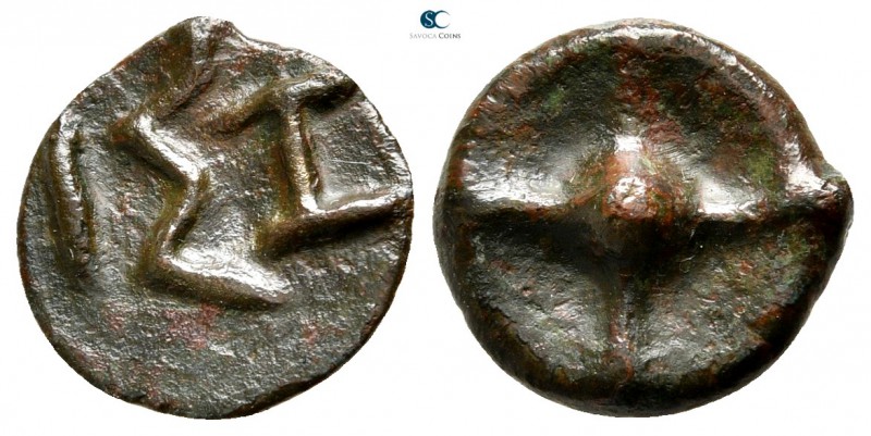 Moesia. Istrus circa 425-400 BC. 
Cast Æ

13 mm., 1,09 g.



very fine