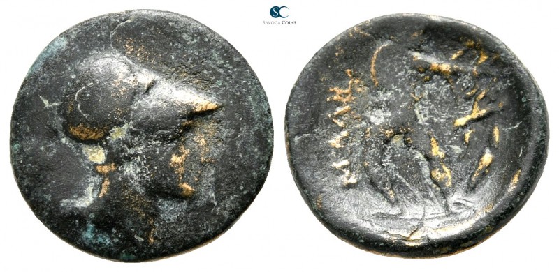 Thessaly. Lamia circa 325-300 BC. 
Chalkous Æ

13 mm., 1,46 g.



nearly ...
