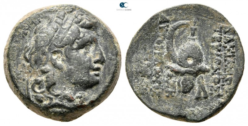 Seleukid Kingdom. Uncertain mint. Tryphon 142-138 BC. 
Bronze Æ

17 mm., 5,31...