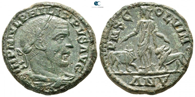 Moesia Superior. Viminacium. Philip I Arab AD 244-249. 
Bronze Æ

28 mm., 17,...