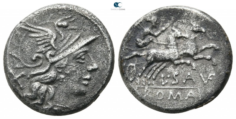 L. Saufeius 152 BC. Rome
Denarius AR

17 mm., 3,83 g.



very fine