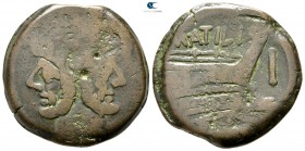 M. Atilius Saranus 148 BC. Rome. As Æ