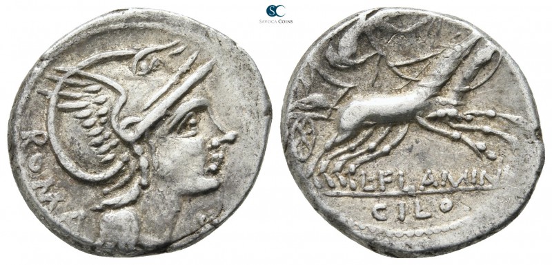 L. Flaminius Chilo 109-108 BC. Rome
Denarius AR

19 mm., 3,85 g.



very ...