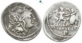 M. Servilius C. f. 100 BC. Rome. Denarius AR