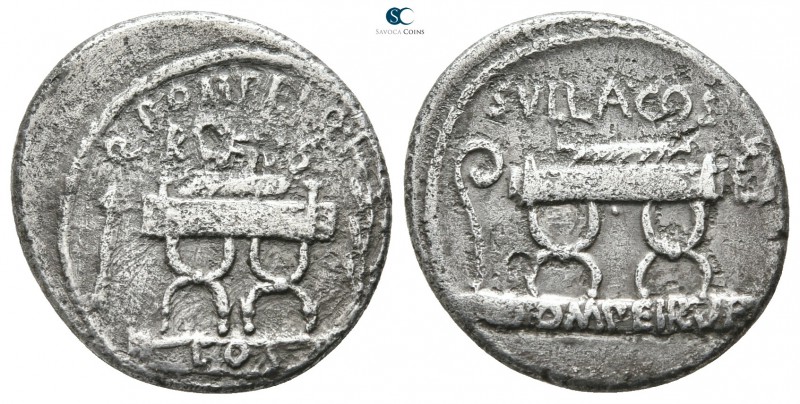 Q. Pompeius Rufus, 54 BC. Rome
Denarius AR

20 mm., 3,48 g.



nearly ver...