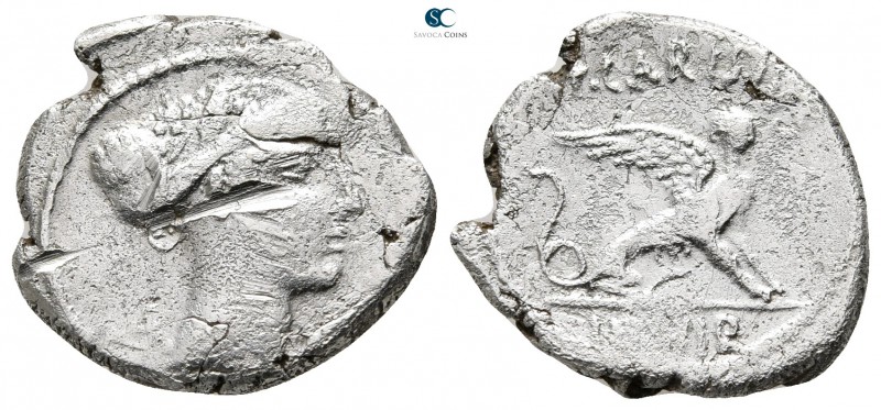 T. Carisius 46 BC. Rome
Denarius AR

18 mm., 3,77 g.



nearly very fine