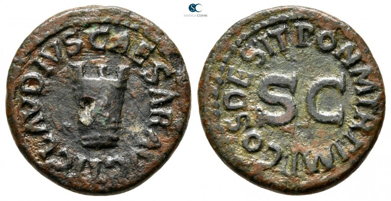Claudius AD 41-54. Rome
Quadrans Æ

18 mm., 3,22 g.



very fine