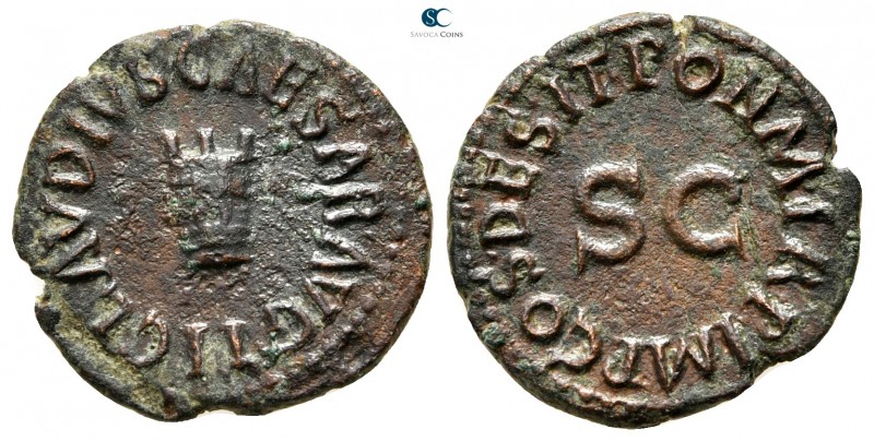 Claudius AD 41-54. Rome
Quadrans Æ

17 mm., 2,36 g.



very fine