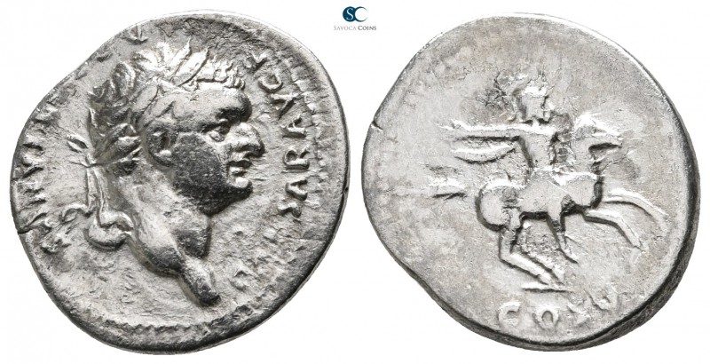 Domitian as Caesar AD 69-81. Rome
Denarius AR

19 mm., 3,13 g.



nearly ...