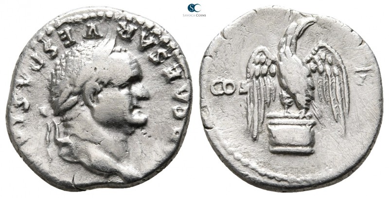 Vespasian AD 69-79. Rome
Denarius AR

18 mm., 2,72 g.



nearly very fine