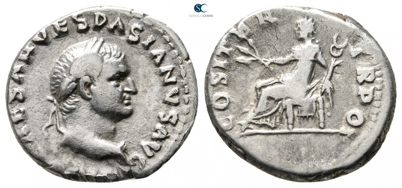 Vespasian AD 69-79. Rome
Denarius AR

18 mm., 3,25 g.



nearly very fine