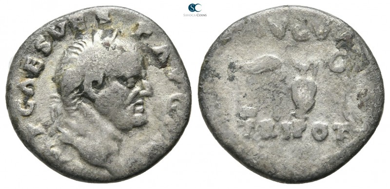 Vespasian AD 69-79. Rome
Denarius AR

17 mm., 3,13 g.



nearly very fine