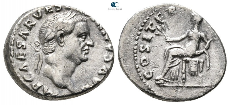 Vespasian AD 69-79. Rome
Denarius AR

17 mm., 2,72 g.



very fine