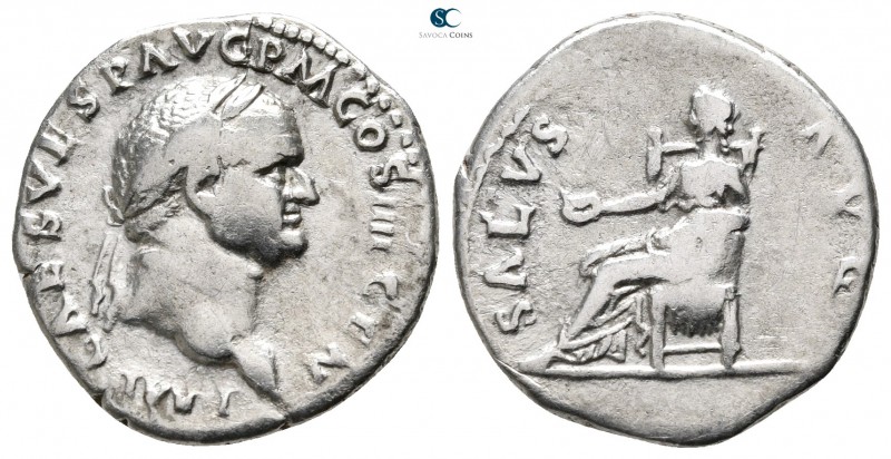 Vespasian AD 69-79. Rome
Denarius AR

19 mm., 3,20 g.



nearly very fine