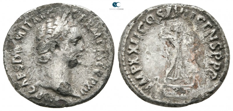 Domitian AD 81-96. Rome
Denarius AR

19 mm., 3,28 g.



fine