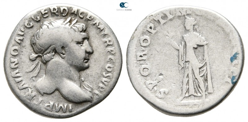Trajan AD 98-117. Rome
Denarius AR

18 mm., 3,25 g.



nearly very fine