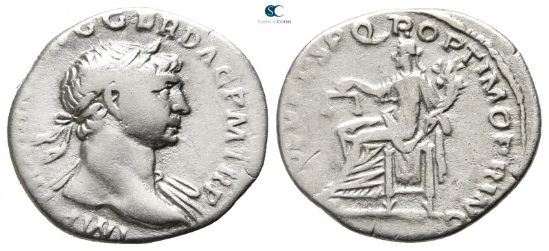 Trajan AD 98-117. Rome
Denarius AR

18 mm., 2,76 g.



very fine