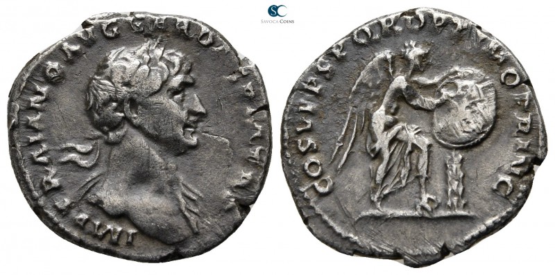 Trajan AD 98-117. Rome
Denarius AR

18 mm., 3,22 g.



very fine