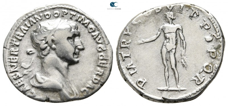 Trajan AD 98-117. Rome
Denarius AR

20 mm., 3,30 g.



very fine