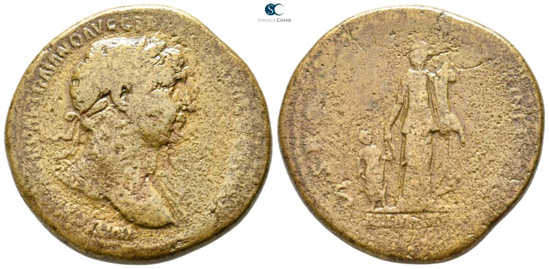 Trajan AD 98-117. Rome
Sestertius Æ

33 mm., 26,47 g.



fine