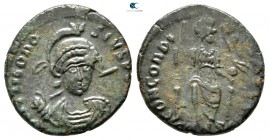 Theodosius II AD 402-450. Constantinople. Follis Æ